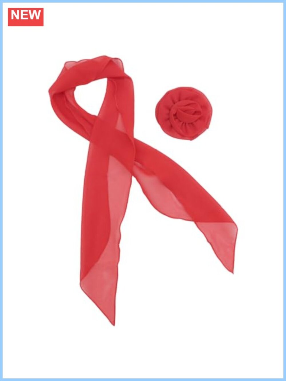 Polyester Light Neck Scarf with Detachable Rose Ornament for Daily Party Prom